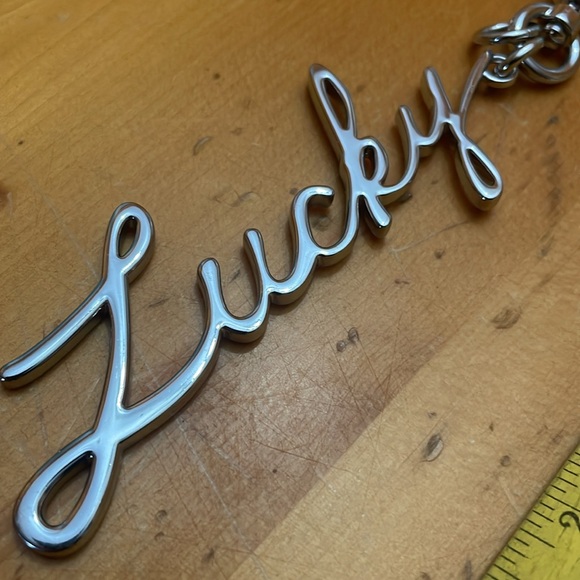 Coach Lucky Script Bag Charm Fob Keychain! - Picture 3 of 4